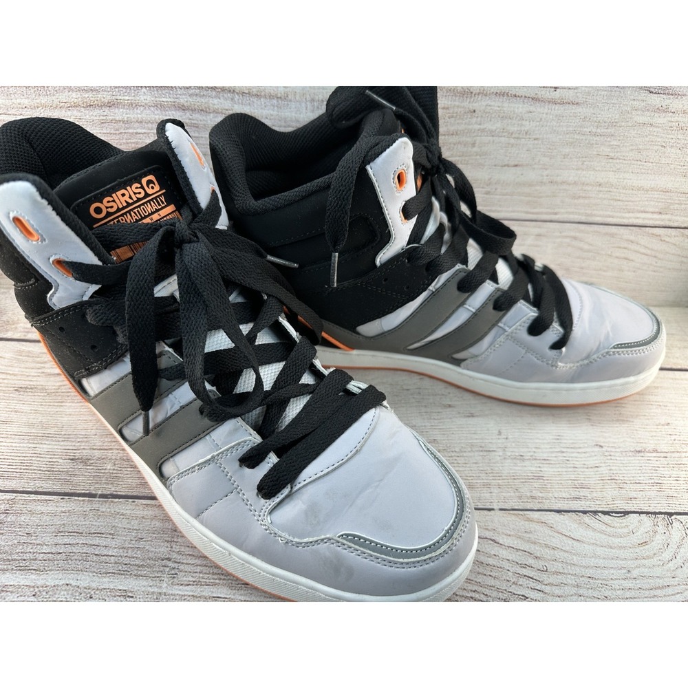 Osiris CHN Men's Gray Synthetic Skate Inspired High Top Sneakers Shoes Size 11